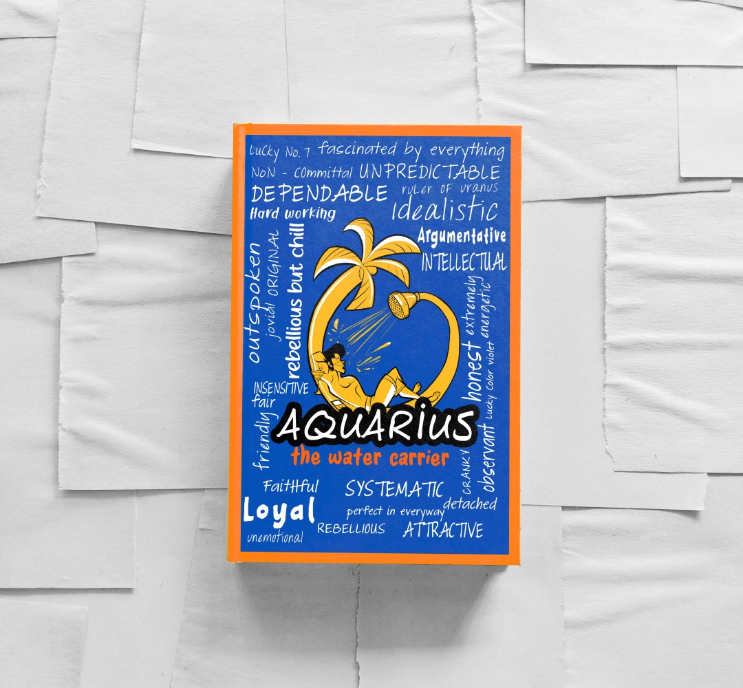Aquarius zodiac notebook