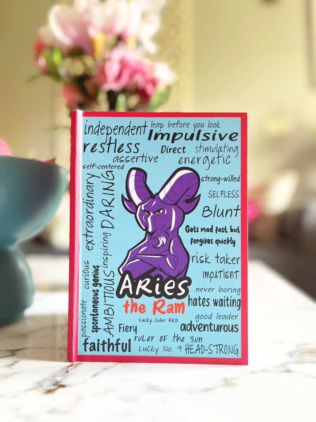 Aries zodiac notebook