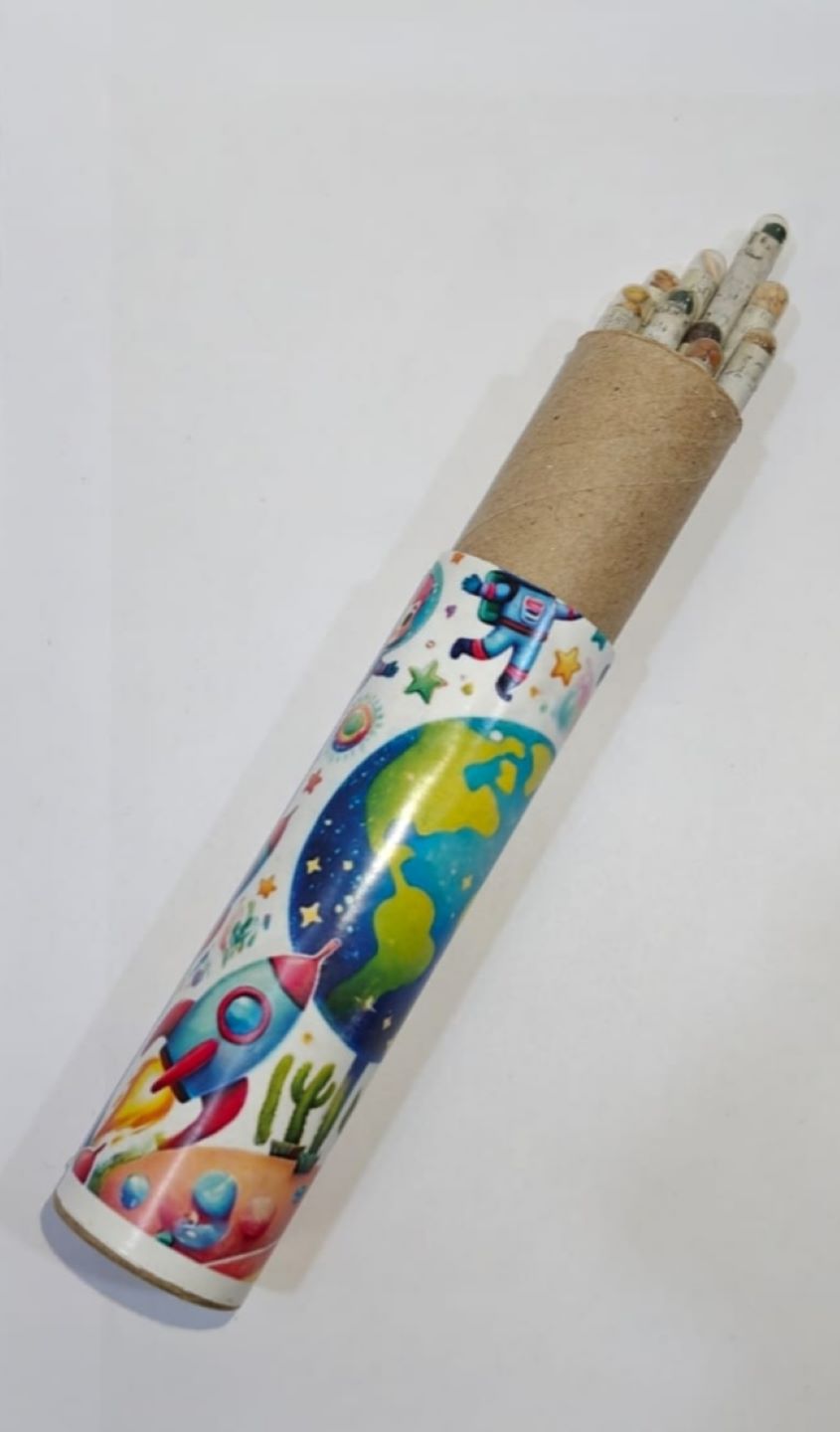 Astronaut Theme Black Paper Plantable Pencil-black Lead 