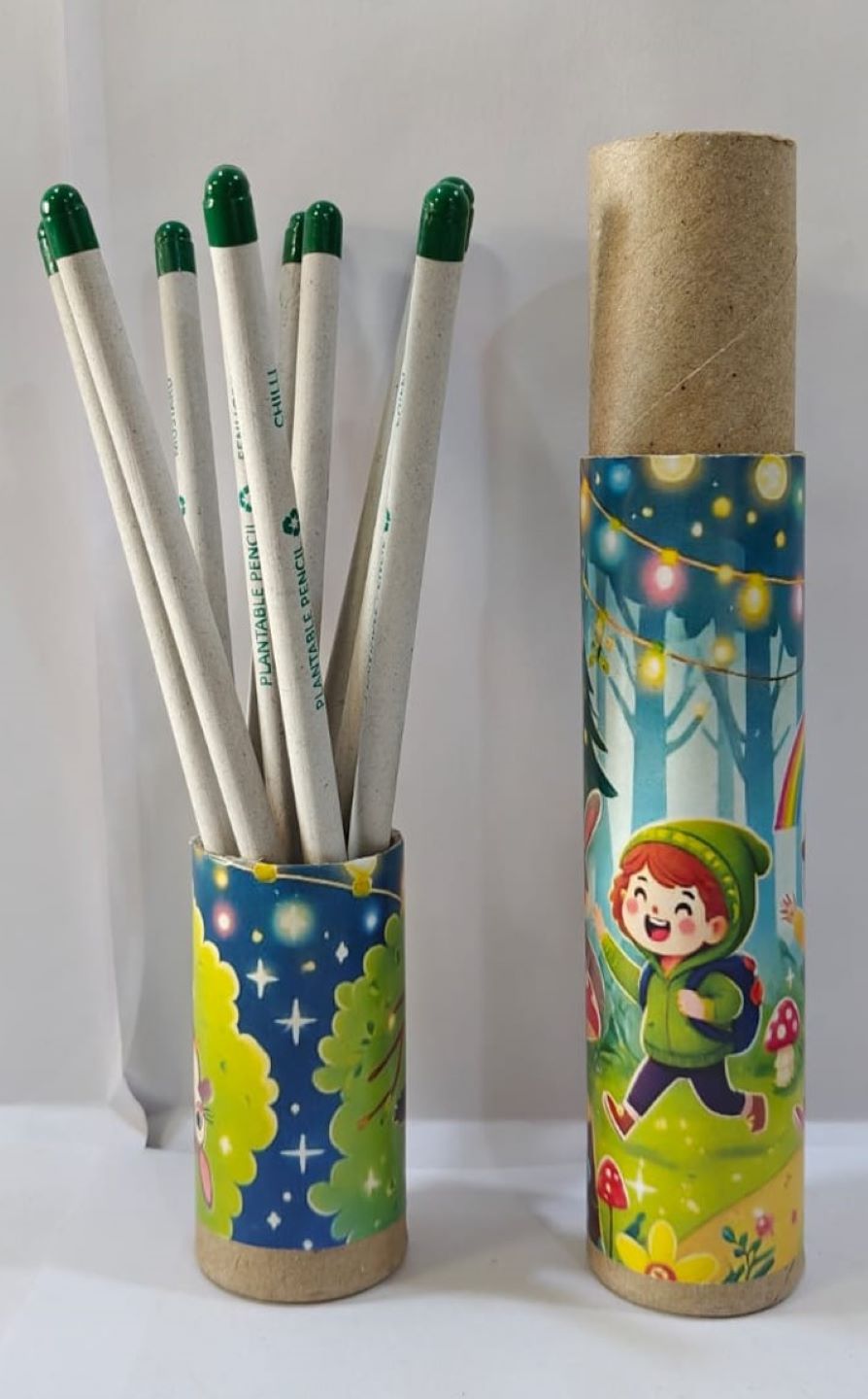 Christmas Jungle White Paper Plantable Pencil-black Lead 