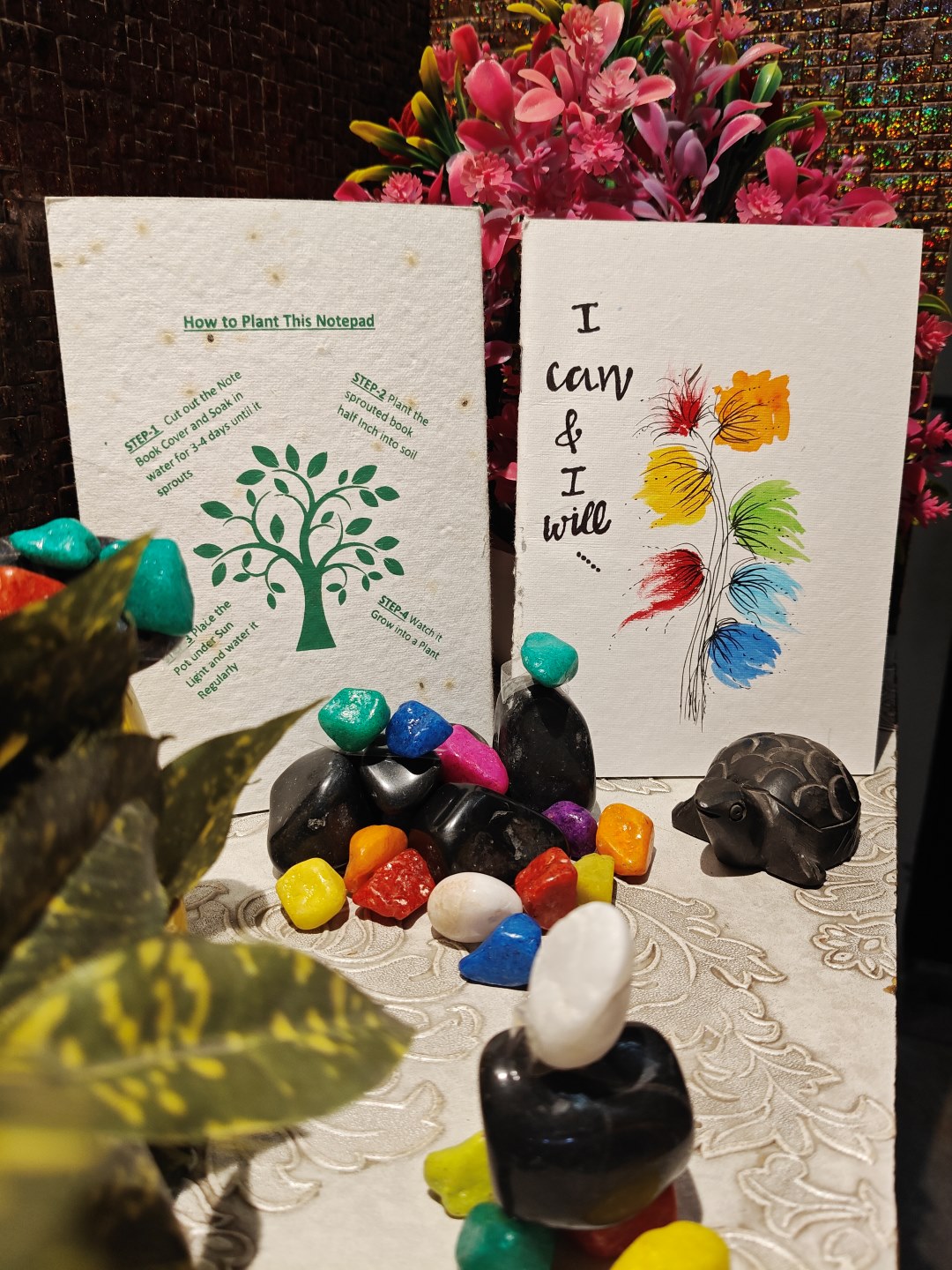 Eco-Friendly Plantable Notepad- Rainbow Leaf