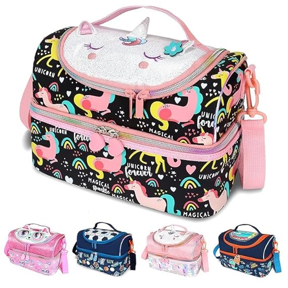 Football Lunch holder bag Adjustable Strap (Black Football)