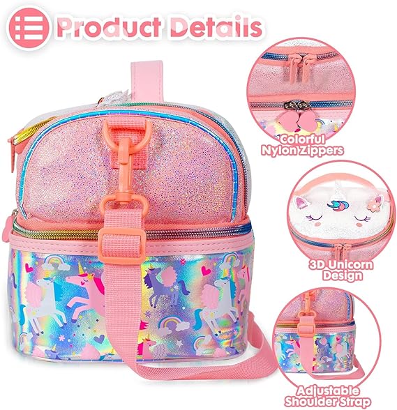 Football Lunch holder bag Adjustable Strap (Black Football)