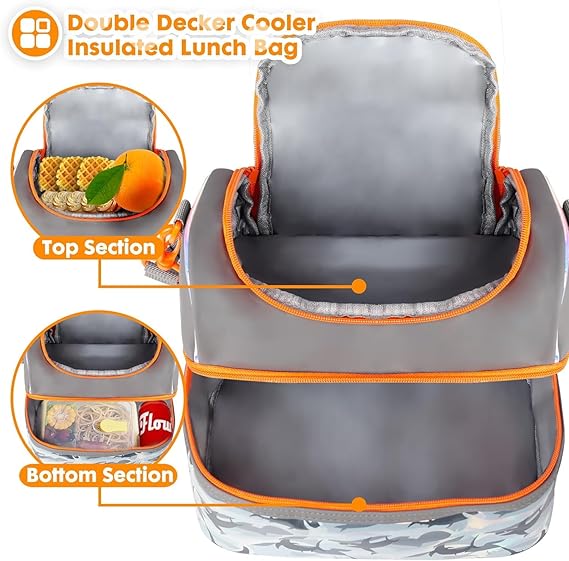 Football Lunch holder bag Adjustable Strap (Black Football)