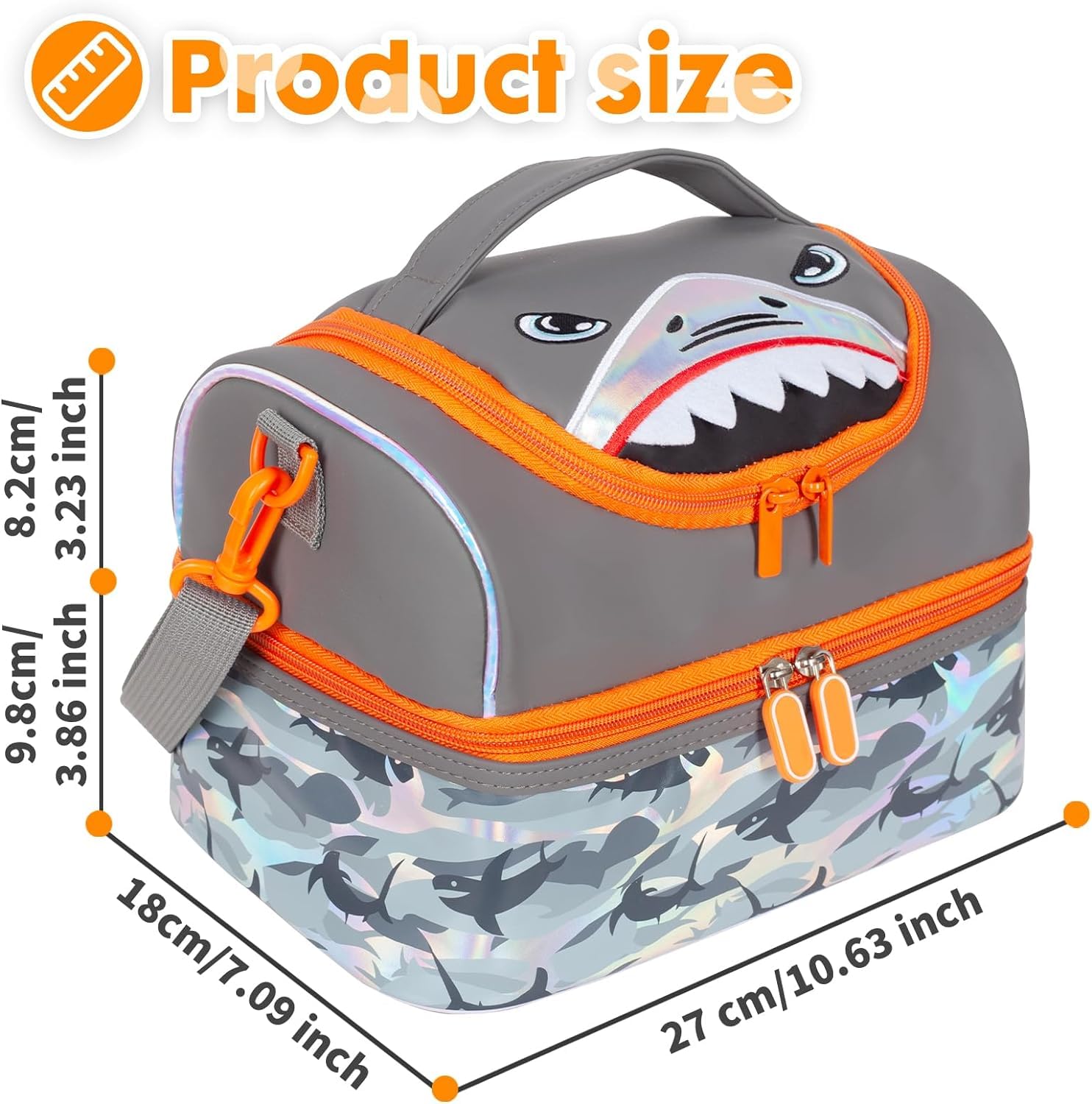 Football Lunch holder bag Adjustable Strap (Black Football)