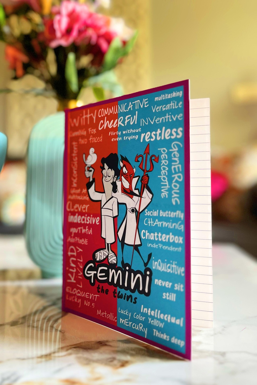 Gemini zodiac notebook