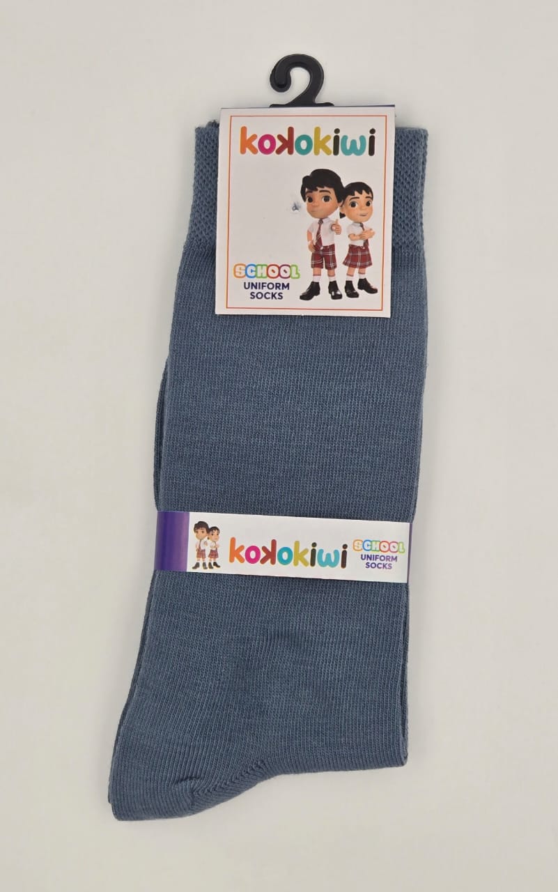 Koko Kiwi Grey School Socks Pack of six