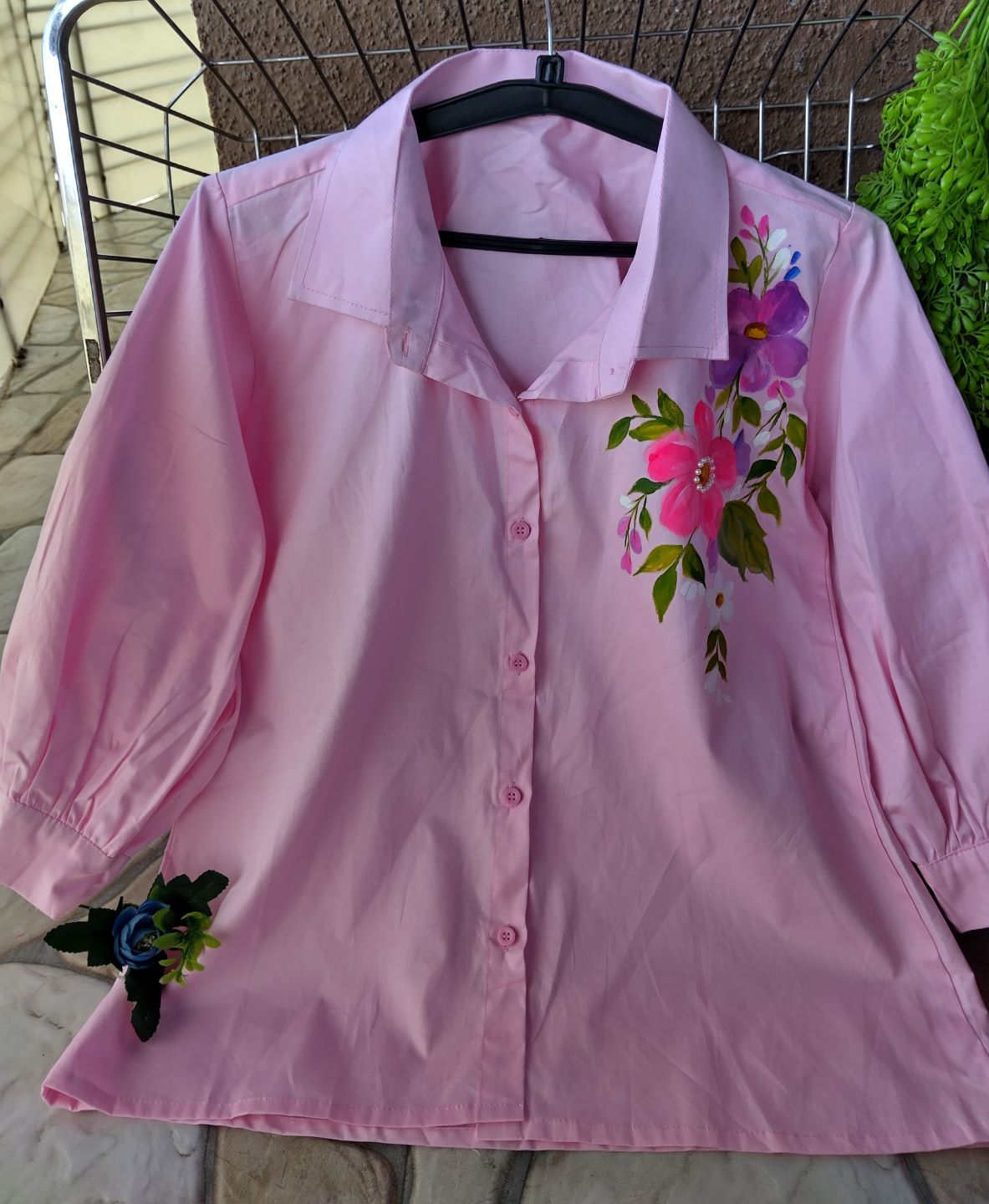 Pink Hand Painted Top