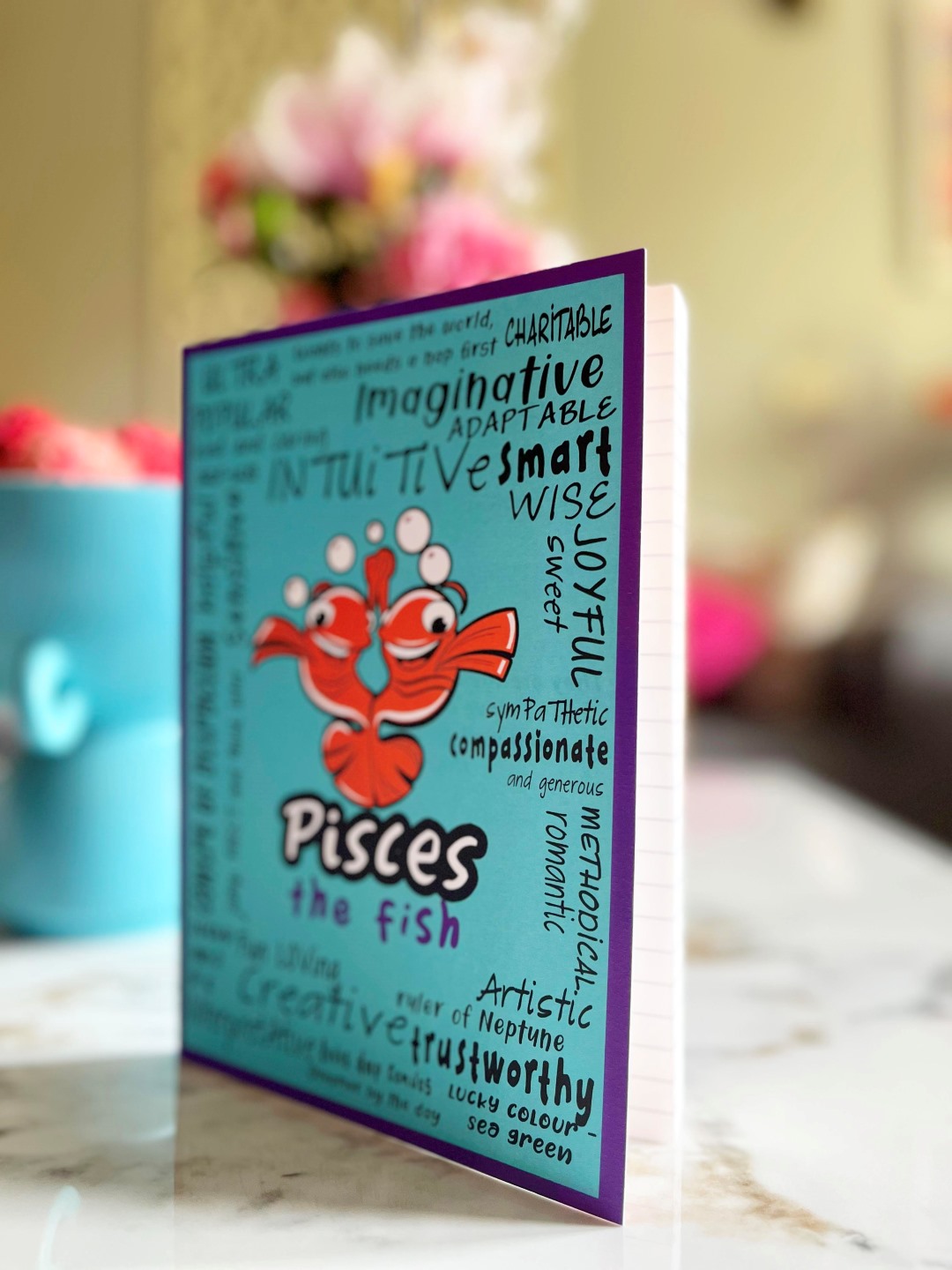 Pisces zodiac notebook