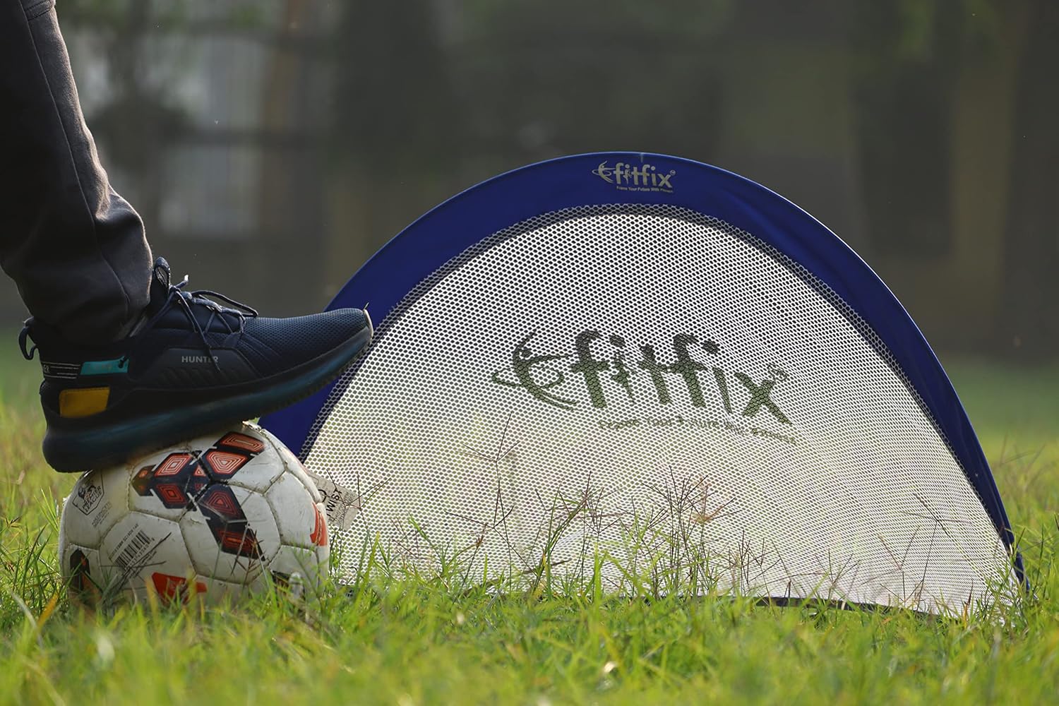 Portable Pop up Soccer Goal with Carry Bag for Outdoor use - 180 cm x 100 cm, Pack of 1 Pair, Blue Color 