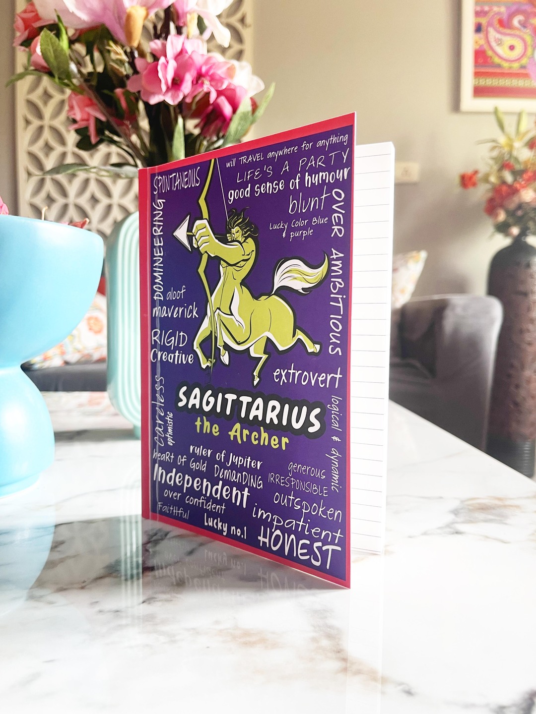Sagittarius  zodiac notebook