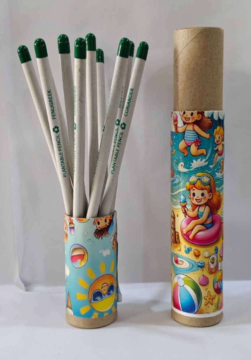 Sunny Beach White Paper Plantable Pencil-black Lead 