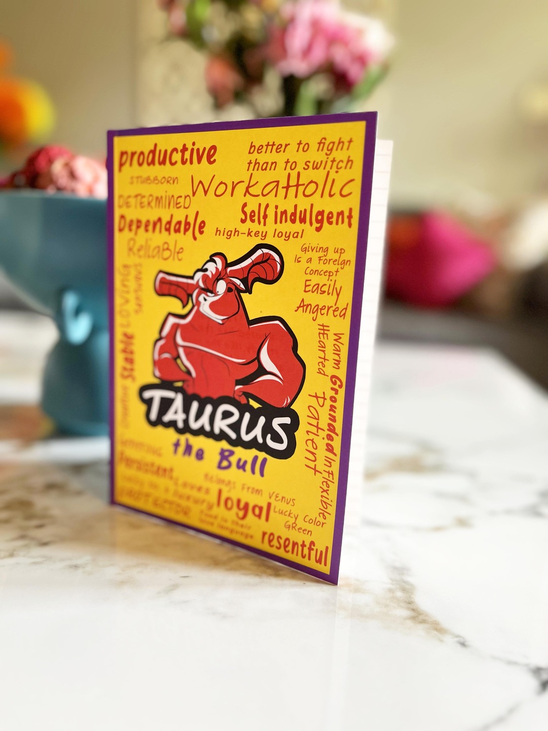 Taurus zodiac notebook