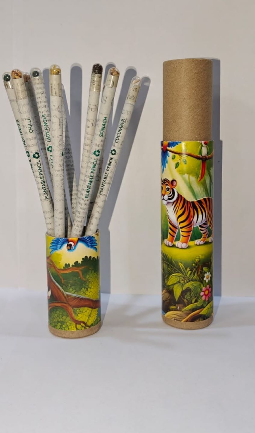 Vibrant Jungle Black Paper Plantable Pencil-black Lead 