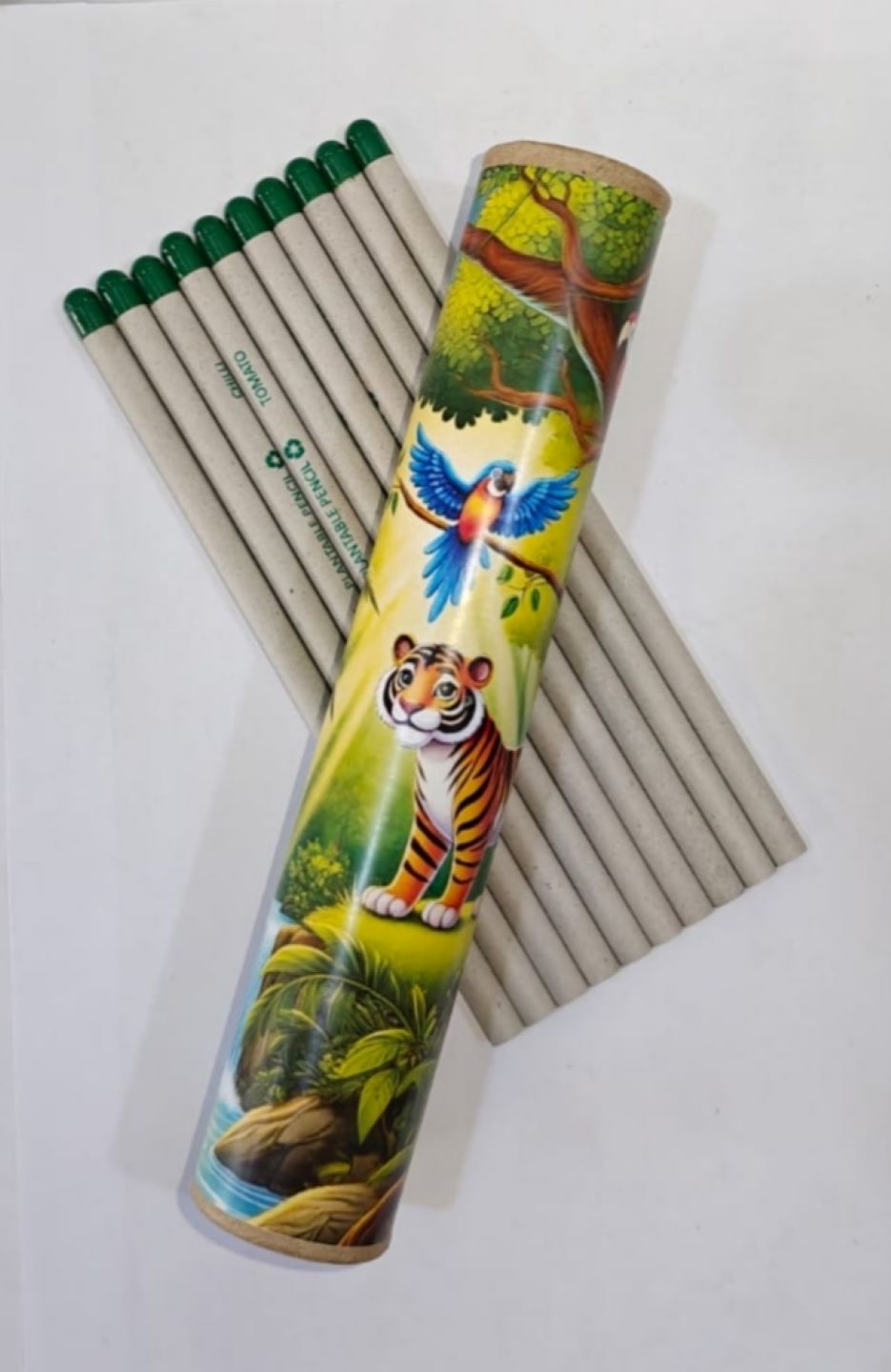 Vibrant Jungle White Paper Plantable Pencil-black Lead 