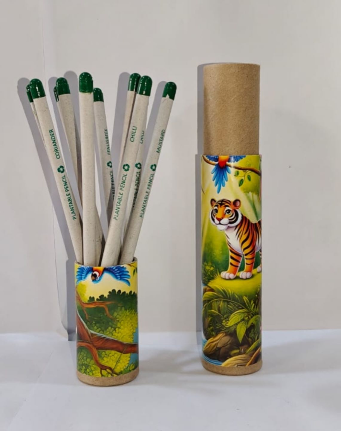 Vibrant Jungle White Paper Plantable Pencil-black Lead 