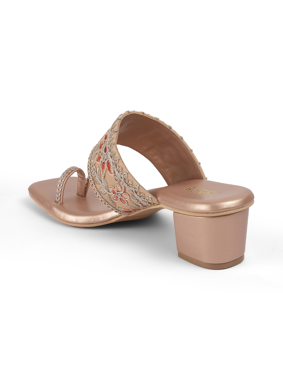 Women's Kolhapuri Slip-Ons Low-Heel Block Sandals