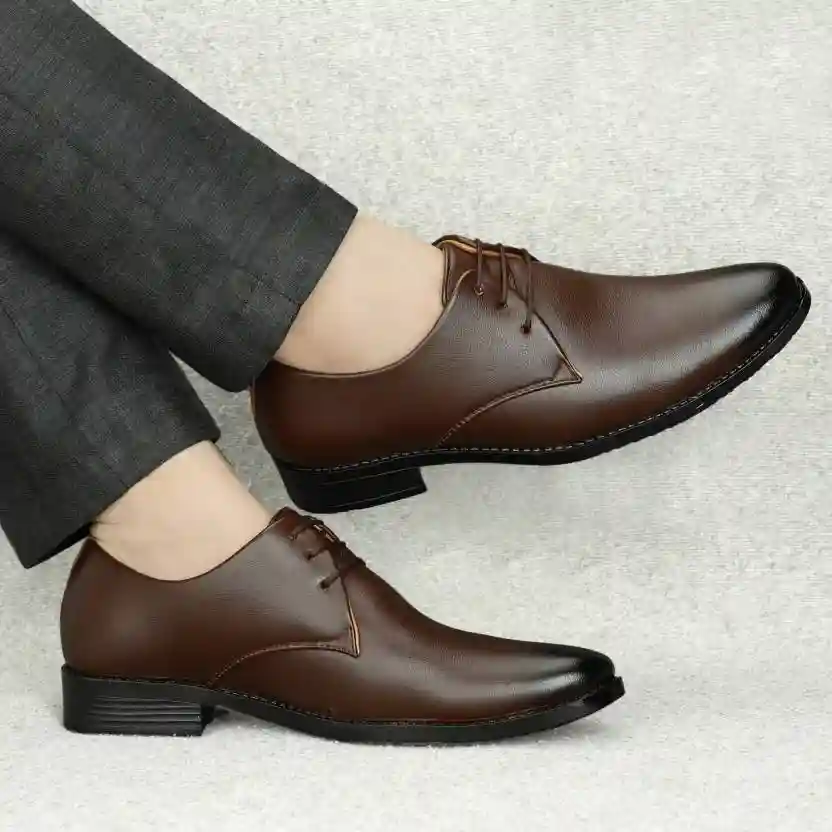 WUGO:: Brown Derby Shoes| Office Shoes For Men's & Boys - Brown